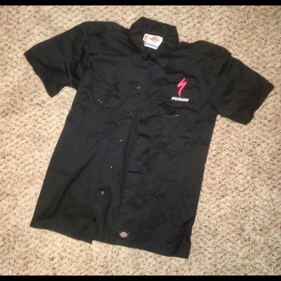 Specialized Bicycles Dickies shop shirt Black Women/'s LG Cycling Mechanic shirt